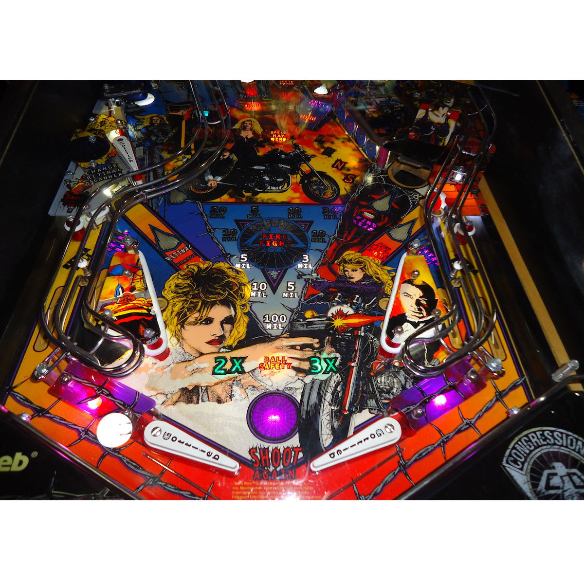 Barb Wire Pinball Machine Game Room