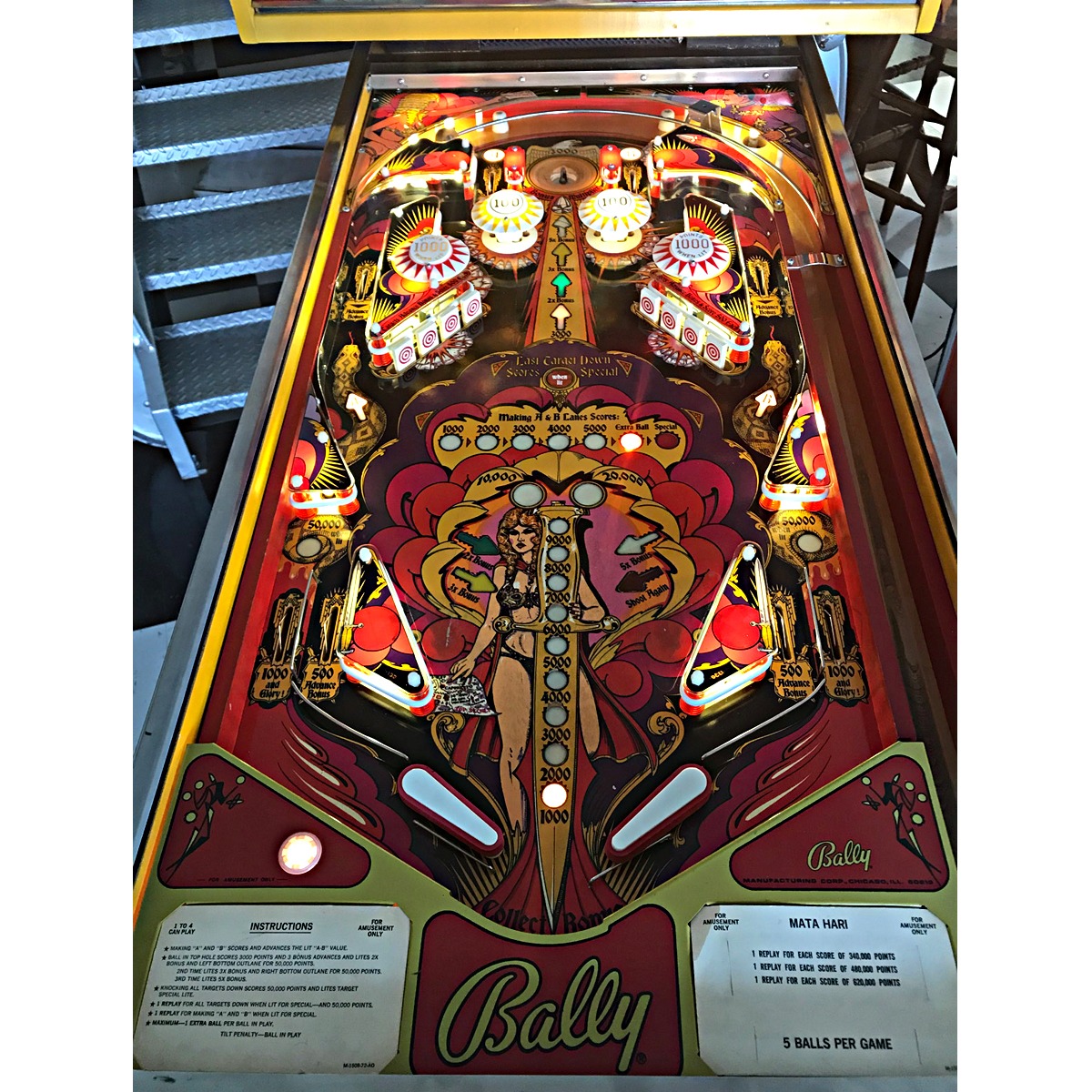 Mata Hari Pinball Machine Game Room