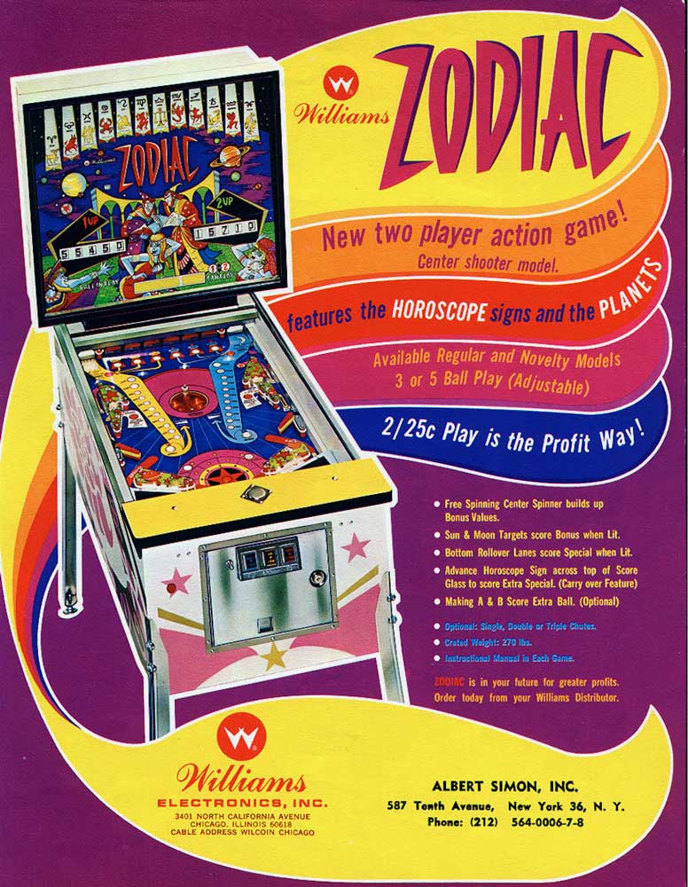 Zodiac Pinball Machine Game Room Pinball