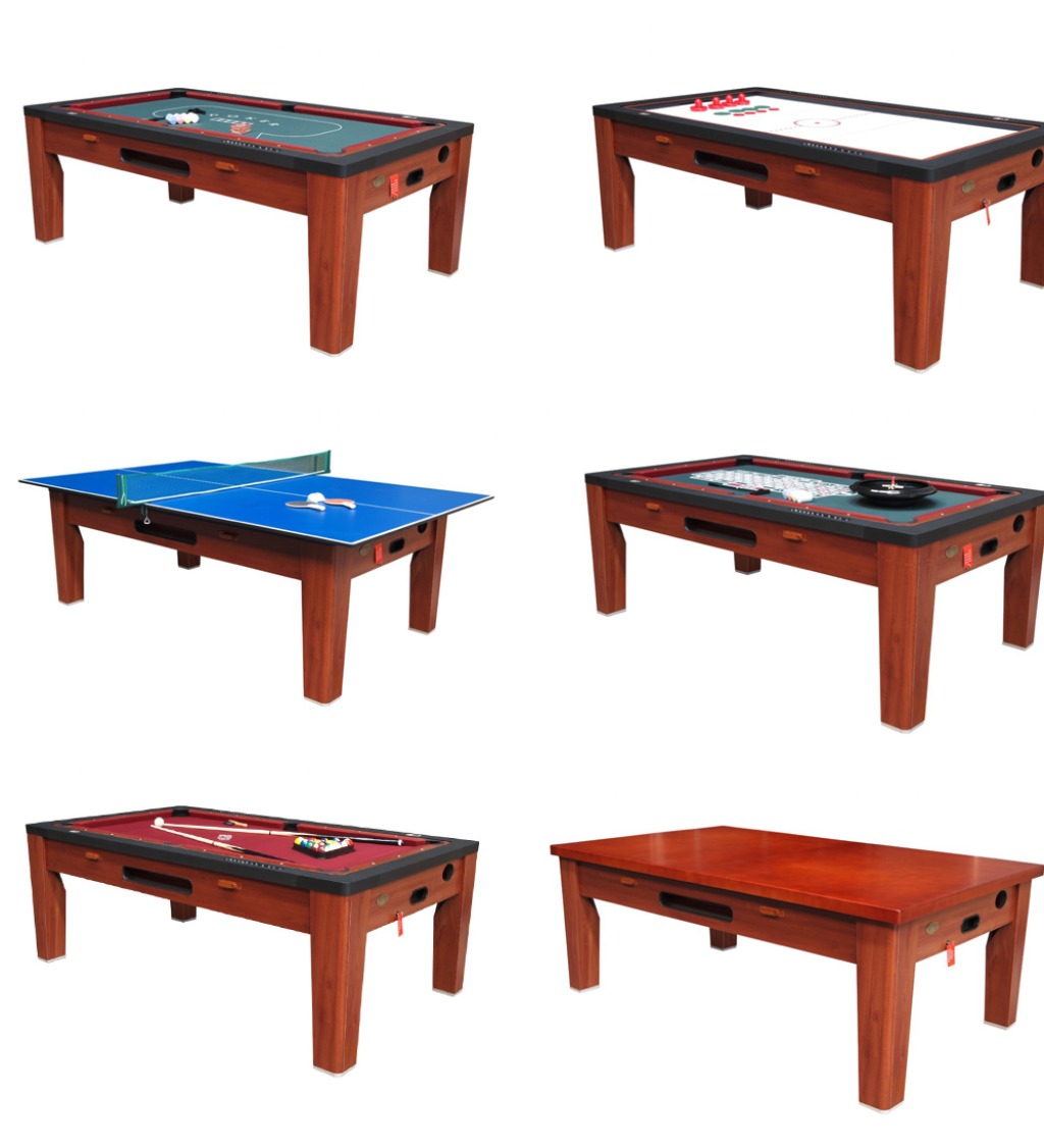 6 in 1 Multi Game Table (Walnut) Game Room