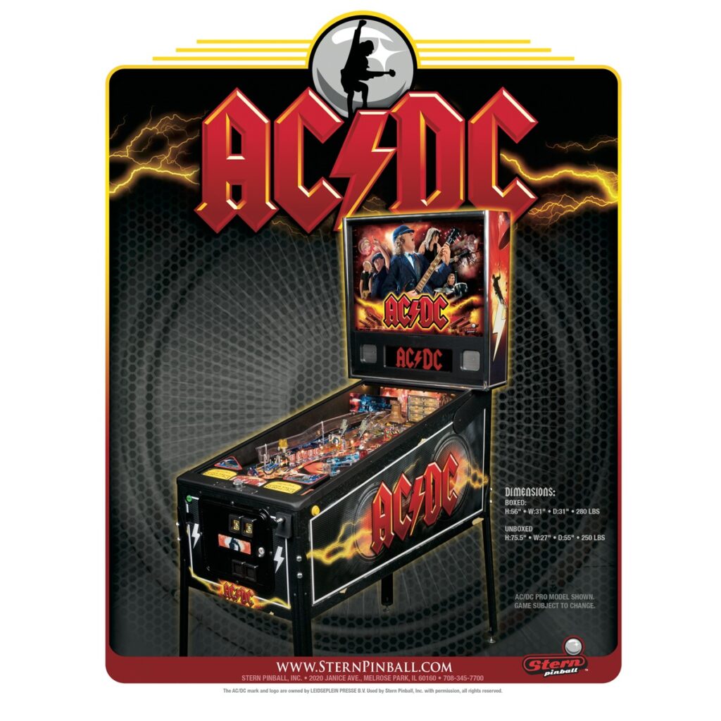 AC/DC Pro Pinball Machine - Game Room Planet