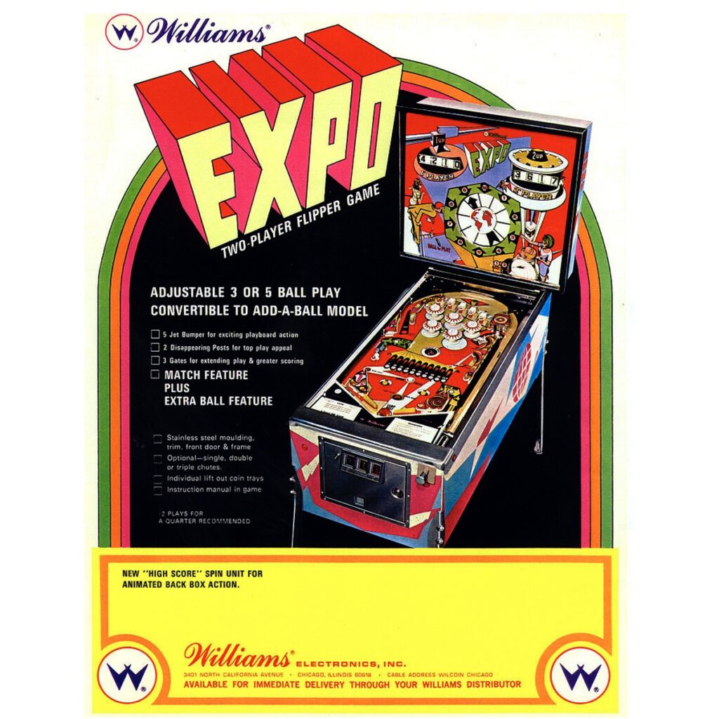 Expo Pinball Machine by Williams Game Room