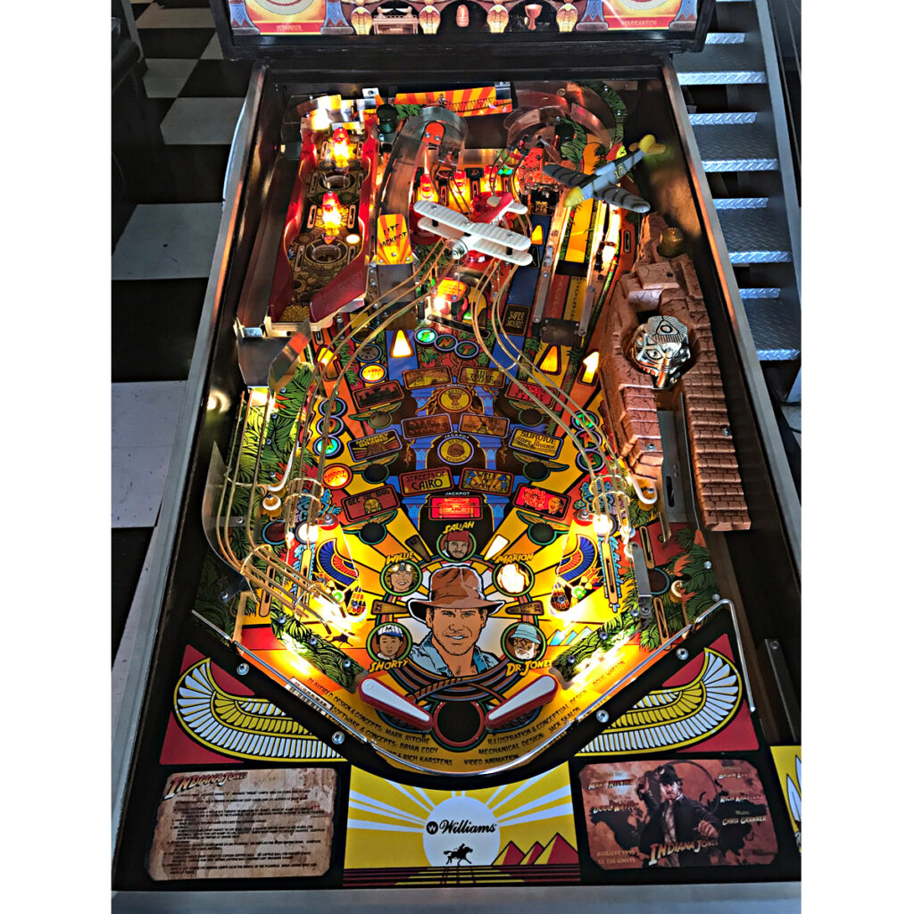 Indiana Jones Pinball Machine by Williams Game Room