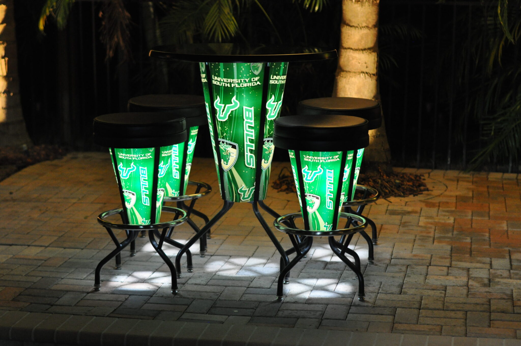 Elite Light Up Table and Stools Game Room