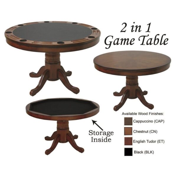 2 in 1 CIRCULAR GAME TABLE 48" Game Room