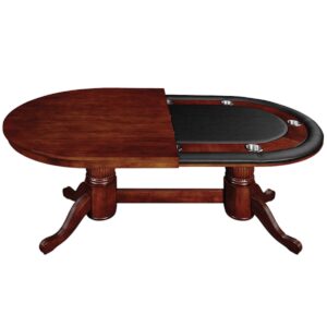 Texas Hold Em Poker Table with Dining Top – English Tudor