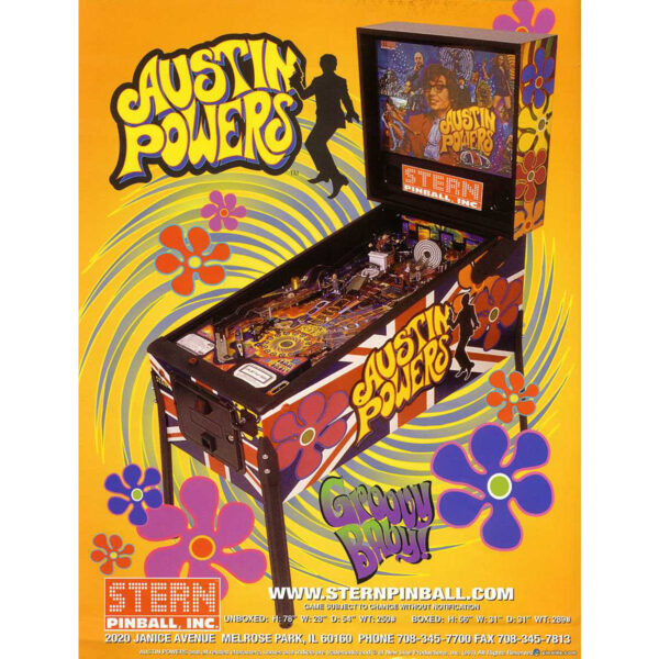 Austin Powers Pinball Machine - Game Room Planet